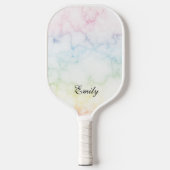Raquette De Pickleball Paddle Motif en marbre arc-en-ciel (Recto)