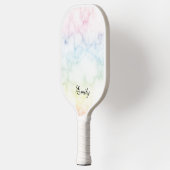 Raquette De Pickleball Paddle Motif en marbre arc-en-ciel (Gauche)