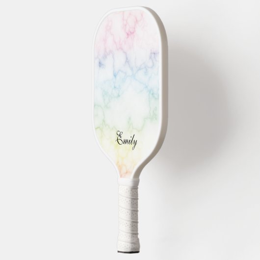 Raquette De Pickleball Paddle Motif en marbre arc-en-ciel (Gauche)