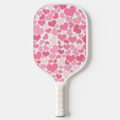 Raquette De Pickleball Paddle Motif Pickleball Coeurs roses (Recto)