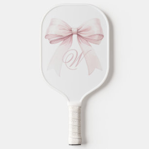 Raquette De Pickleball Paddle Pickleball Pink Bow - Un Cadeau Monogram Po