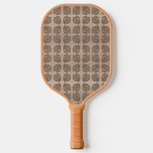 Raquette De Pickleball Paddle Pickleball, Retro Tiki Palm Leaf (Recto)