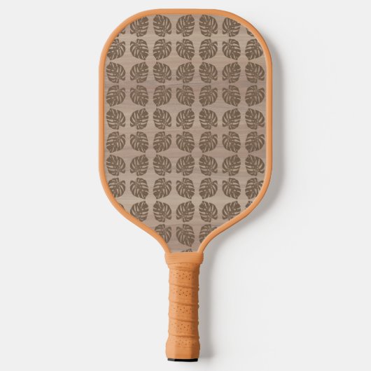 Raquette De Pickleball Paddle Pickleball, Retro Tiki Palm Leaf (Verso)