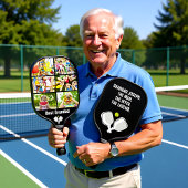 Raquette De Pickleball 💗 pagaie à 2 faces et texte personnalisé photo