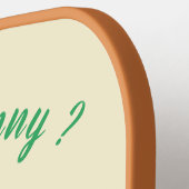 Raquette De Pickleball Pagaie à bascule à coq drôle - Texte personnalisé (Détail gauche)