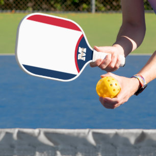 Raquette De Pickleball Pagaie à bascule à drapeau français - Nom/Texte pe