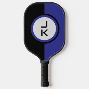 Raquette De Pickleball Pagaie à bascule bleu noir personnalisée