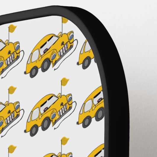 Raquette De Pickleball Pagaie à bascule électrique jaune (Détail gauche)