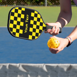Raquette De Pickleball Pagaie à bascule noir jaune - Votre texte