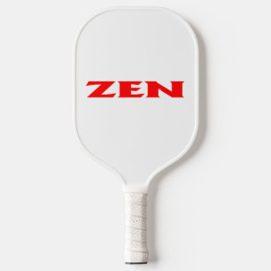 Raquette De Pickleball Pagaie à bille blanche rouge zen
