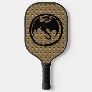Raquette De Pickleball Pagaie à pickleball en or Dragon noir