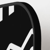 Raquette De Pickleball Pagaie Chevron Noir & Blanc moderne (Détail gauche)