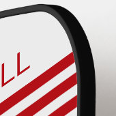 Raquette De Pickleball Pagaie de Cool de Pickleball rouge géométrique (Détail gauche)