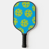 Raquette De Pickleball Pagaie de Motif de balle bleu vert (Verso)