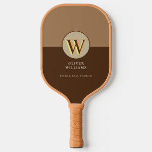 Raquette De Pickleball Pagaie de Pickleball Brown à 2 tons avec nom