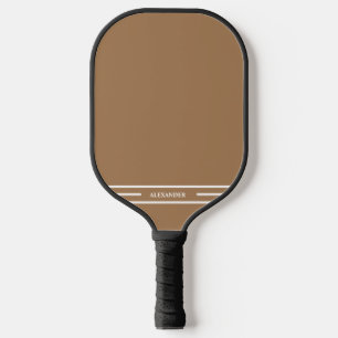 Raquette De Pickleball Pagaie de Pickleball Brown et blanc de cacao avec