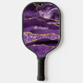 Raquette De Pickleball Pagaie de Pickleball en or violet avec nom personn (Verso)