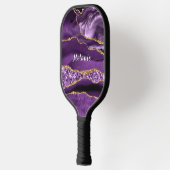 Raquette De Pickleball Pagaie de Pickleball en or violet avec nom personn (Gauche)