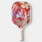 Raquette De Pickleball Pagaie de Pickleball : Feuille bio (rouge/noir) (Recto)
