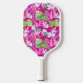Raquette De Pickleball Pagaie de Pickleball : Feuilles Abstraits (bleu/fu (Verso)