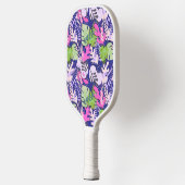 Raquette De Pickleball Pagaie de Pickleball : Feuilles Abstraits (bleu/fu (Gauche)