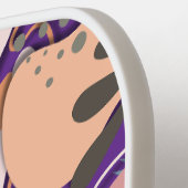 Raquette De Pickleball Pagaie de Pickleball : Feuilles bio (violet/gris) (Détail gauche)