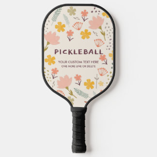 Raquette De Pickleball Pagaie de Pickleball Fleurs Boho | Personnalisez-l
