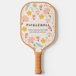 Raquette De Pickleball Pagaie de Pickleball Fleurs Boho | Personnalisez-l