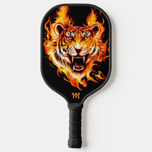 Raquette De Pickleball Pagaie de Pickleball Monogramme de Tigre flamboyan (Verso)