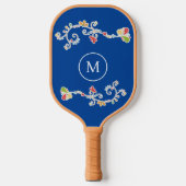 Raquette De Pickleball Pagaie de Pickleball Monogrammé Floral Peint (Recto)