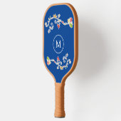 Raquette De Pickleball Pagaie de Pickleball Monogrammé Floral Peint (Gauche)