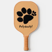 Raquette De Pickleball Pagaie de Pickleball - Pawprint Polydactyle sur Ta (Recto)