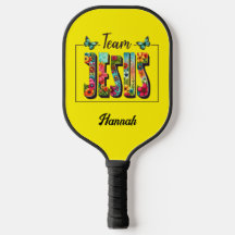 Pagaie de Pickleball Personnalisée -Team Jesus des
