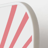 Raquette De Pickleball Pagaie de Pickleball Rose Blanc Monogramme (Détail gauche)