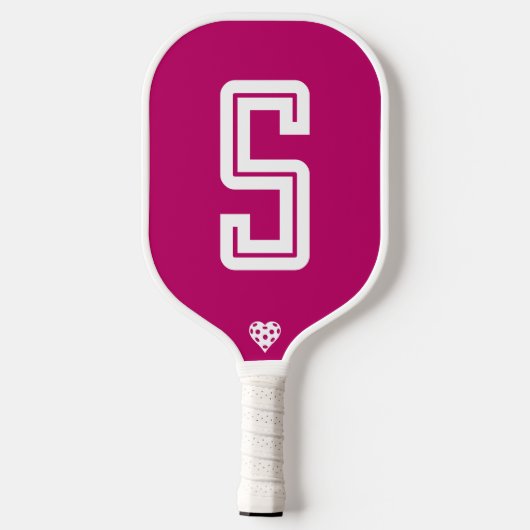 Raquette De Pickleball Pagaie de Pickleball rose chaud moderne (Verso)