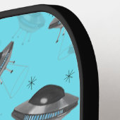 Raquette De Pickleball Pagaie de Pickleball UFO bleu rétro (Détail gauche)