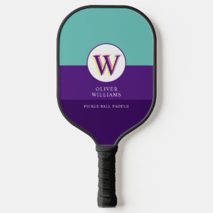 Raquette De Pickleball Pagaie de Pickleball Violet 3 tons avec nom