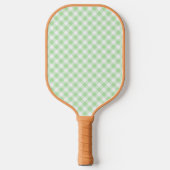 Raquette De Pickleball Pagaie en vichy Pickleball Vert - La Pièce Preppy (Recto)