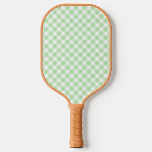 Raquette De Pickleball Pagaie en vichy Pickleball Vert - La Pièce Preppy (Recto)