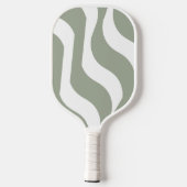 Raquette De Pickleball Pagaie moderne de Pickleball gris vert blanc (Verso)