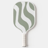 Raquette De Pickleball Pagaie moderne de Pickleball gris vert blanc (Recto)