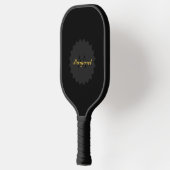 Raquette De Pickleball Pagaie noire avec nom et initiale (Gauche)