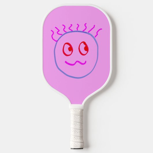 Raquette De Pickleball Pagaie Pickleball Pink Blue Cute Face (Recto)