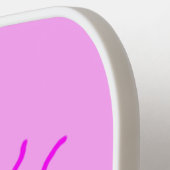 Raquette De Pickleball Pagaie Pickleball Pink Blue Cute Face (Détail gauche)