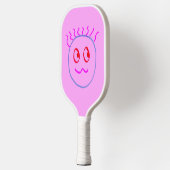 Raquette De Pickleball Pagaie Pickleball Pink Blue Cute Face (Gauche)
