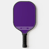Raquette De Pickleball Pagaie violette et blanche avec nom (Recto)