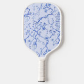 Raquette De Pickleball Pagode de la Chinoiserie Bleue & Blanc (Verso)