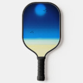 Raquette De Pickleball Palm Trees Beach Bleu D (Verso)