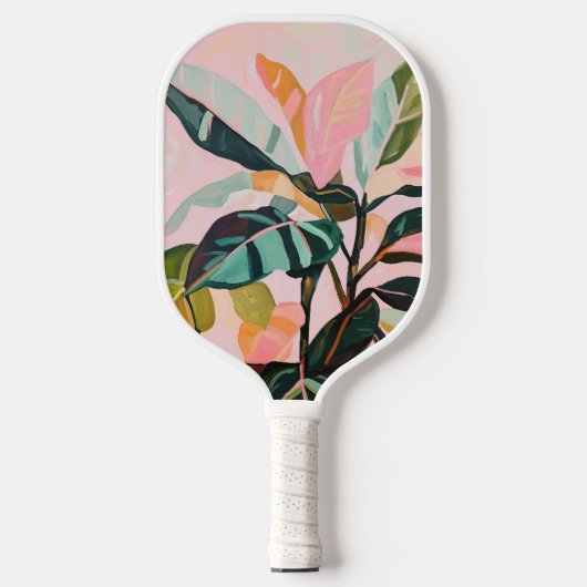 Raquette De Pickleball Palmier Feuille tropical Colorful Botanical (Recto)