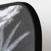 Raquette De Pickleball Palmiers noirs et blancs (Détail gauche)